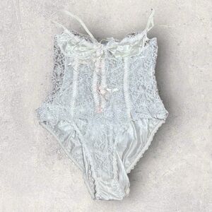 Vintage lace teddy bodysuit